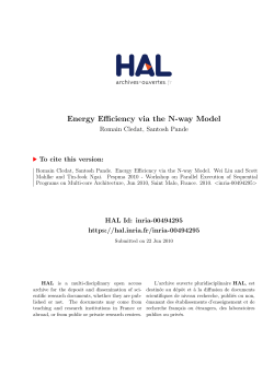 Energy Efficiency via the N-way Model - HAL