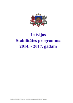 Latvijas Stabilitātes programma 2014. - 2017.gadam