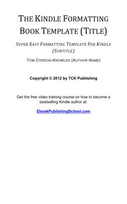 Kindle Publishing Bible Excerpt: How To Choose Your Book