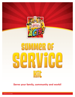 Serve your family, community and world!
