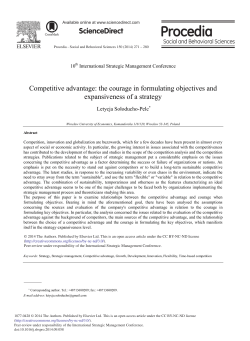 Competitive Advantage: The Courage in