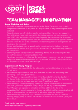 Team Managers Information