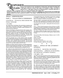 Proposed Rules - Texas Secretary of State