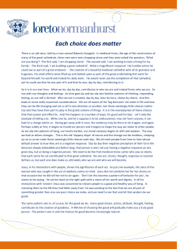 Each choice does matter