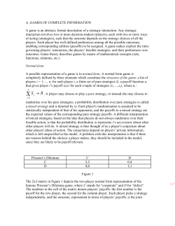 Game Theory - Penn Arts and Sciences