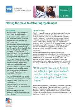 Making the move to delivering reablement