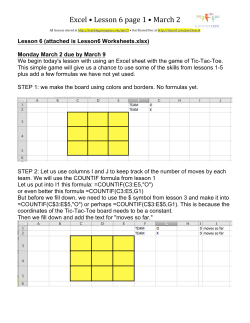 Excel &bull; Lesson 6 page 1 &bull; March 2
