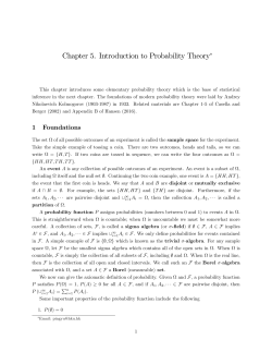 Chapter 5. Introduction to Probability Theory