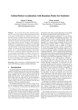 Global Robot Localization with Random Finite Set Statistics