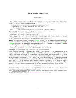 A NON-ALGEBRAIC HOM-STACK Let A0/C be a non