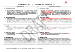 Election Rule Changes June 2014