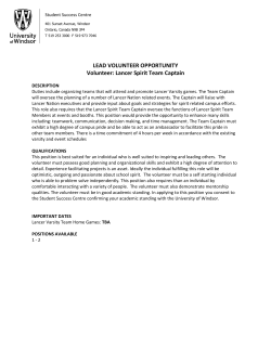 Lancer Spirit Team Captain