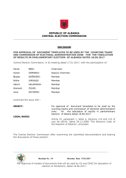 For approval of document templates to be used by the counting