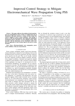 Improved Control Strategy to Mitigate Electromechanical Wave