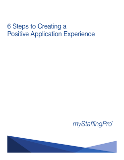 6 Steps to Creating a Positive Application Experience