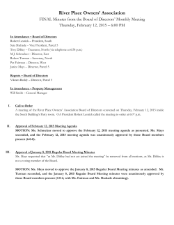 Dumbarton Place Condominiums - River Place Owners Association