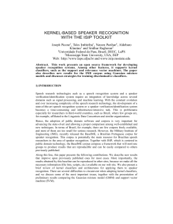 2) isip speaker verification system