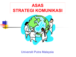 ASAS STRATEGI KOMUNIKASI
