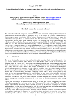 Individual and contextual mediators of campaign effects