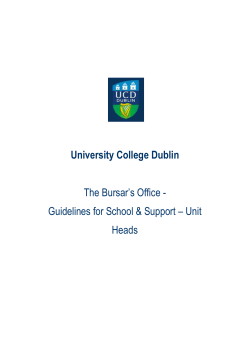 Guidelines for Schools/Support- Unit Heads
