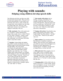 Playing with sounds - Children`s Minnesota