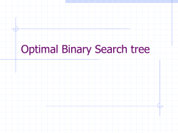 Optimal Binary Search tree