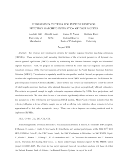 Information Criteria for Impulse Response Function Matching