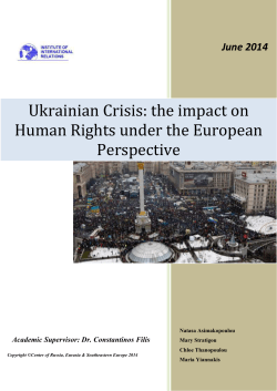 Ukrainian Crisis: the impact on Human Rights under the European