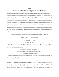 Chapter 3 Concavity and Sufficiency in Optimal Control Problems