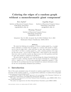Coloring the edges of a random graph without a monochromatic