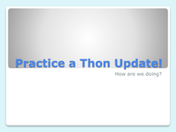Practice a Thon Update!