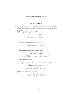 Solutions Problem Set 1