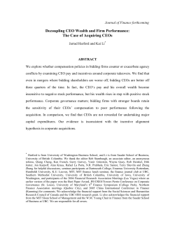 Decoupling CEO Wealth and Firm Performance