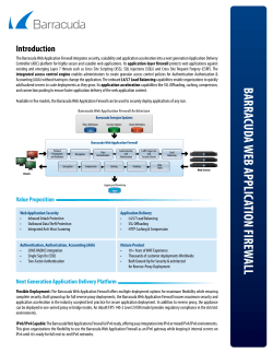 NextGen Firewalls - Barracuda Networks