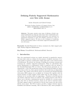 Defining Finitely Supported Mathematics over Sets with Atoms