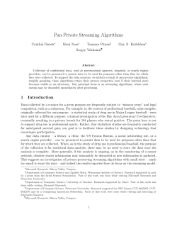 Pan-Private Streaming Algorithms