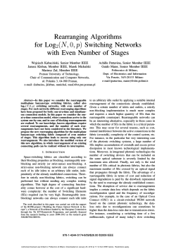 Rearranging Algorithms for Log2( N, 0,p) Switching Networks with