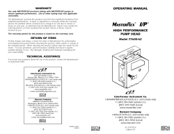 Masterflex&reg; I/P&reg; High Performance Pump Head