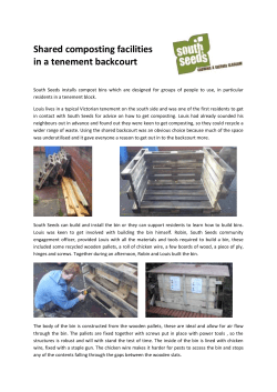 How to share a compost bin in a tenement backcourt