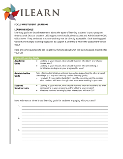 Focus on Student Learning