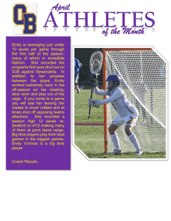 Emily is averaging just under 10 saves per game through the first