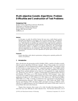 Multi-objective Genetic Algorithms