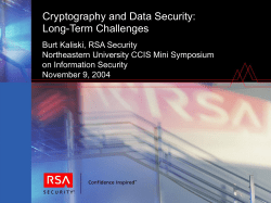 Cryptography and Data Security