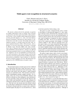 Multi-agent event recognition in structured scenarios
