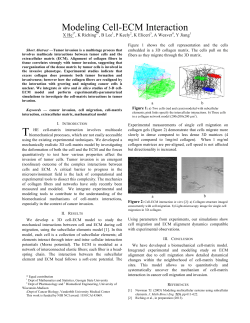 Modeling Cell-ECM Interaction - Q-bio