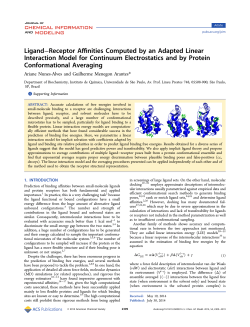 Ligand&ndash;Receptor Affinities Computed by an Adapted Linear