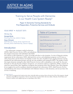 Dementia Training Standards for First Responders