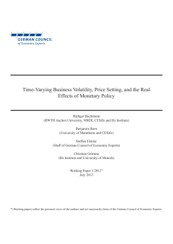 Time-Varying Business Volatility, Price Setting, and the Real Effects