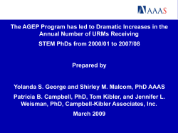 AGEP Eval Capacity 2009-AAAS