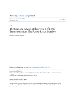 The Uses and Abuses of the Notion of Legal Transculturation: The